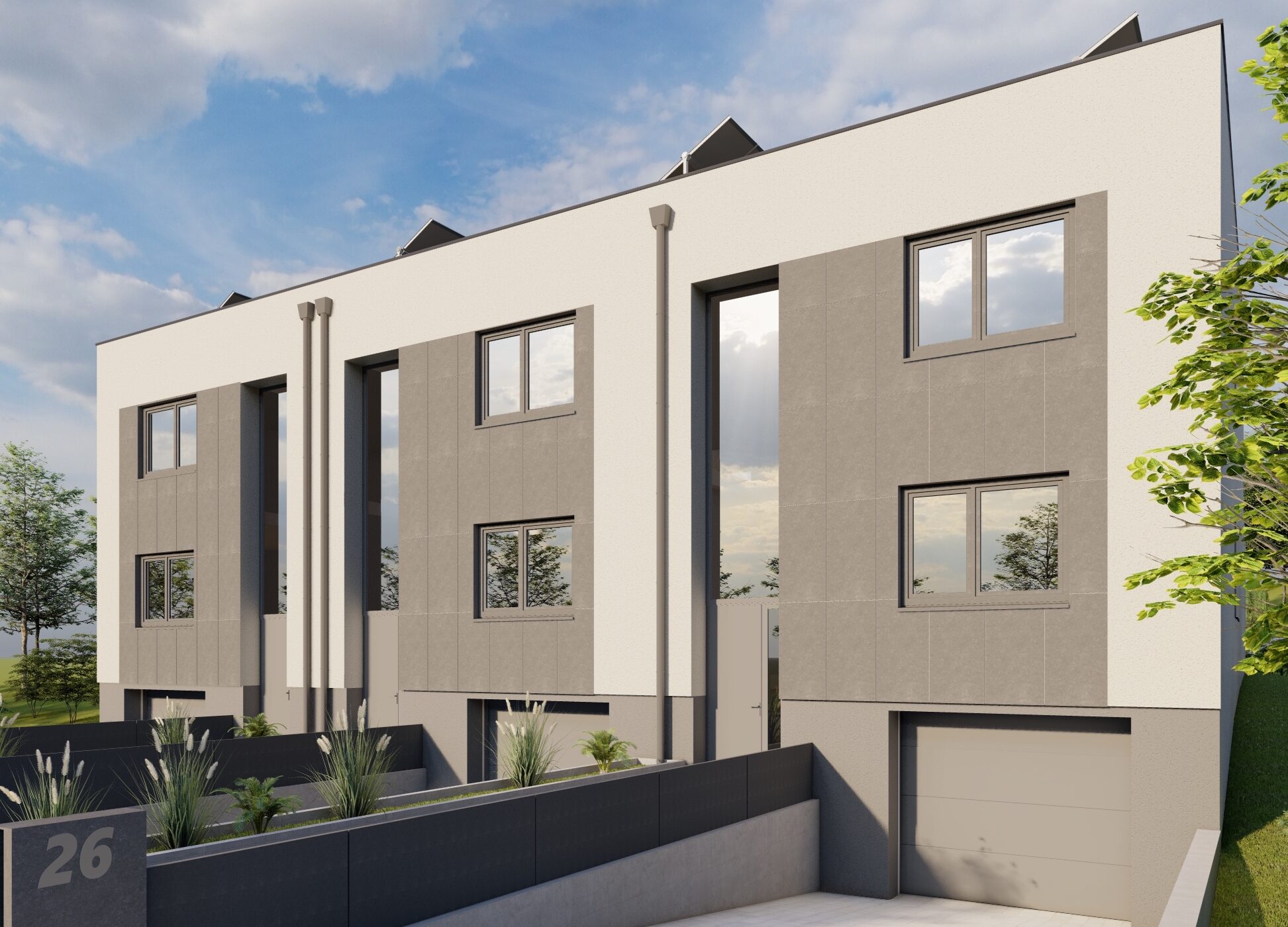 Steinsel – 3 maisons en bande